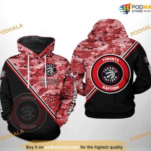 Toronto Raptors NBA US Camo Team NBA Hoodie 3D