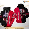 Toronto Raptors NBA US Flag Skull Team NBA Hoodie 3D