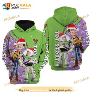 Toy Story Christmas Disney AOP Unisex Hoodie