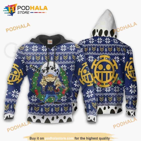 Trafalgar Law Christmas One Piece Anime Manga 3D Hoodie