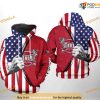 Troy Trojans US Flag NCAA 3D Hoodie