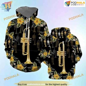 Trumpet All Over Printed 3D Hoodie Sweatshirt