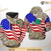 Tulane Green Wave US Flag Camo Veteran NCAA 3D Hoodie