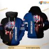 Tulsa Golden Hurricane US Flag Skull NCAA 3D Hoodie