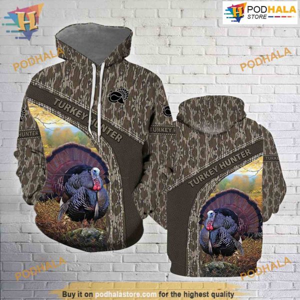 Turkey Hunting All Over Printed 3D Hoodie Sweatshirt