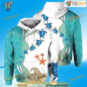 Turtle Beach All Over Printed 3D Hoodie Sweatshirt