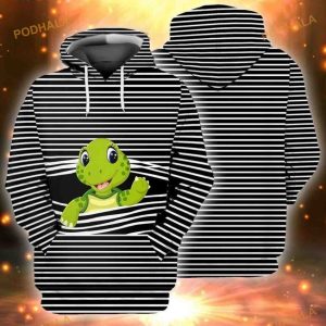 Turtle Cartoon 3D Hoodie Sweatshirt All Over Print