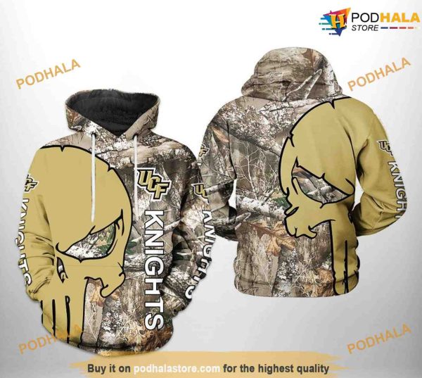 UCF Knights Camo Veteran Hunting NCAA 3D Hoodie