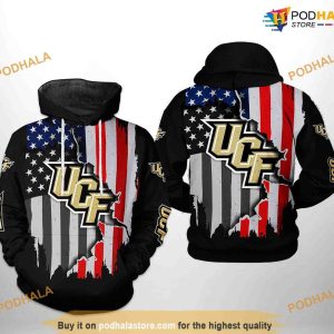 UCF Knights US Flag NCAA 3D Hoodie