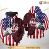 UMass Minutemen US Flag NCAA 3D Hoodie