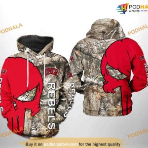 UNLV Rebels Camo Veteran Hunting NCAA 3D Hoodie