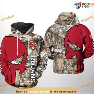 USC Trojans Camo Veteran Hunting NCAA 3D Hoodie