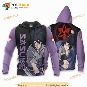 Uchiha Sasuke Anime Manga Naruto Sharingan Eyes 3D Hoodie