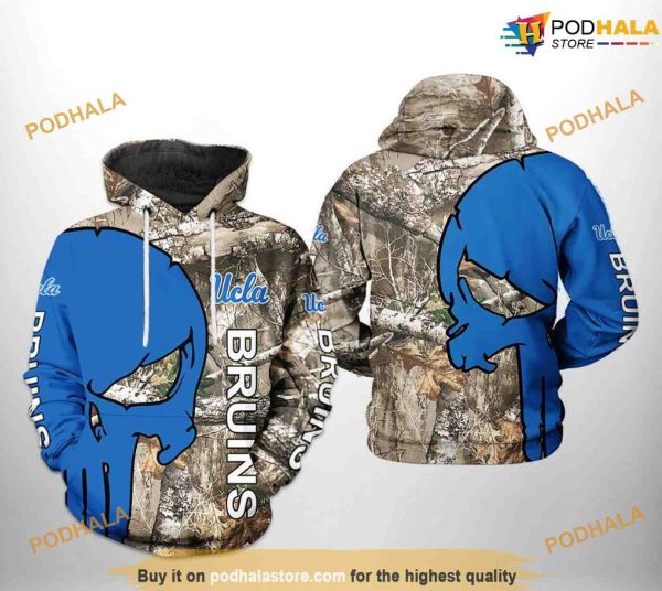 Ucla Bruins Camo Veteran Hunting NCAA 3D Hoodie