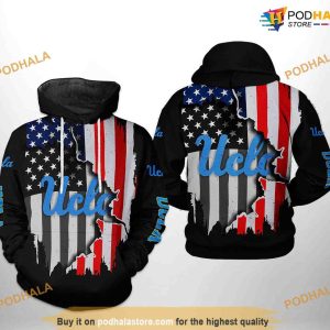 Ucla Bruins US Flag NCAA 3D Hoodie