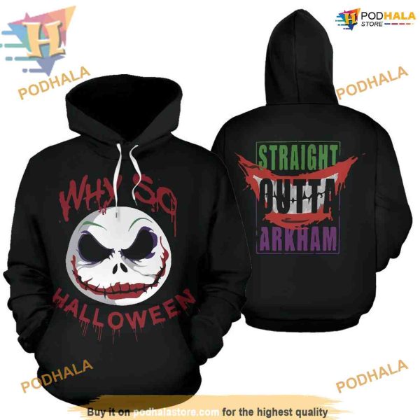 Unisex Jack Sally 3D Xmas Hoodie