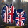 United Kingdom Flag All Over Printed 3D Hoodie Sweatshirt