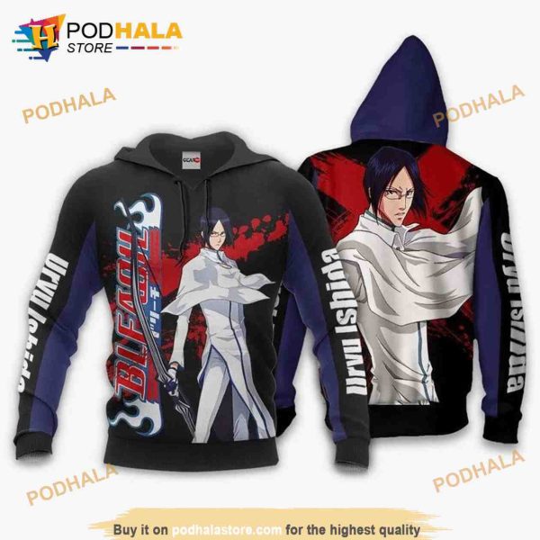 Uryu Ishida Anime Manga Bleach 3D Hoodie Sweatshirt