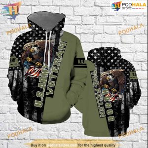 Us Army Veteran Honor The Fallen 3D Hoodie Sweatshirt