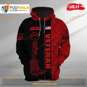 Us Marine Corps Veteran Mix Color Design Sweatshirt 3D Hoodie