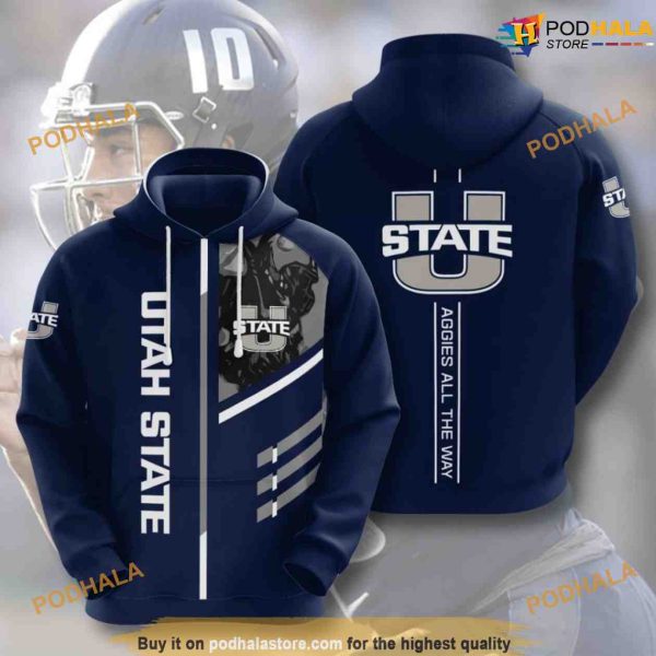 Utah State Aggies American Football NCAA 3D Hoodie