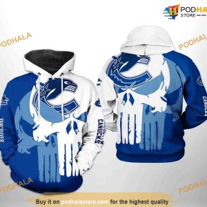 Vancouver Canucks NHL Team Skull NHL Hoodie 3D