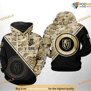 Vegas Golden Knights NHL Camo Team NHL Hoodie 3D