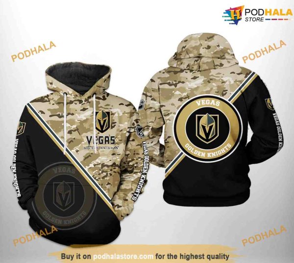 Vegas Golden Knights NHL Camo Team NHL Hoodie 3D