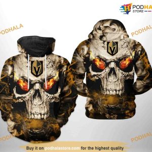 Vegas Golden Knights NHL Skull NHL Hoodie 3D