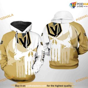 Vegas Golden Knights NHL Team Skull NHL Hoodie 3D