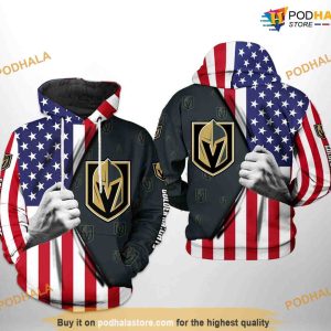 Vegas Golden Knights NHL US FLag NHL Hoodie 3D