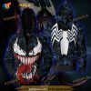 Venom Marvel Black And Blue 3D Hoodie Sweatshirt For Vemom Fans