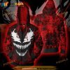 Venom Marvel Black And Red 3D Hoodie Sweatshirt For Vemom Fans