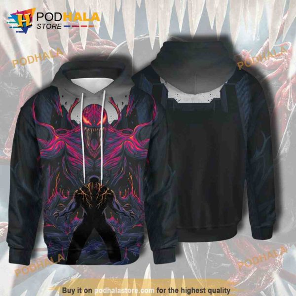 Venom Marvel Movie 3D Hoodie Sweatshirt All Over Print