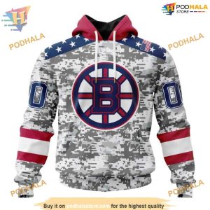 Veterans Day Special Camo NHL Boston Bruins Hoodie 3D