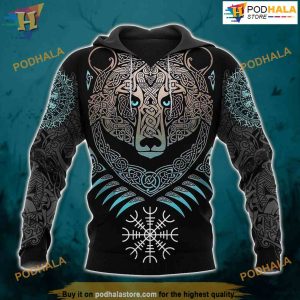 Viking Bear All Over Printed 3D Hoodie Sweatshirt