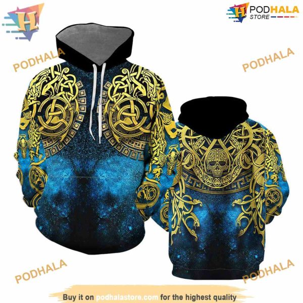 Viking Celtic Knot Tattoo All Over Printed 3D Hoodie Sweatshirt