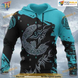 Viking Fenrir Wolf All Over Printed 3D Hoodie Sweatshirt