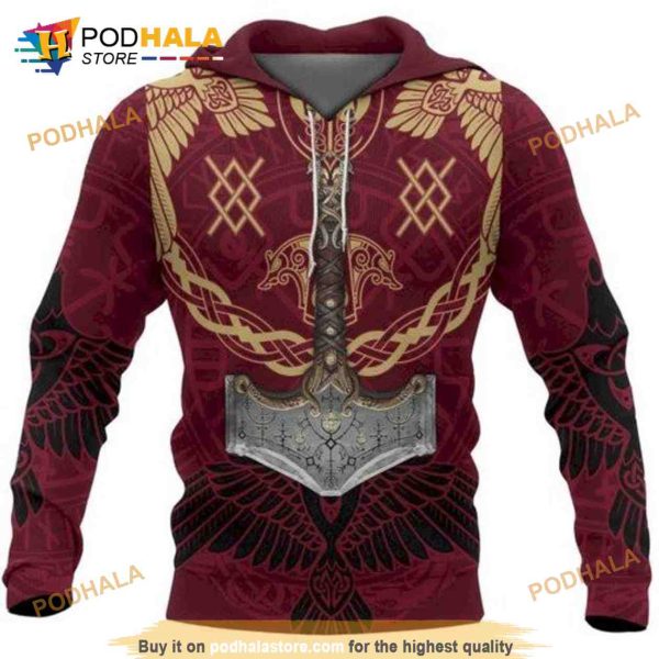 Viking Mjolnir Lovers 3D Hoodie Sweatshirt