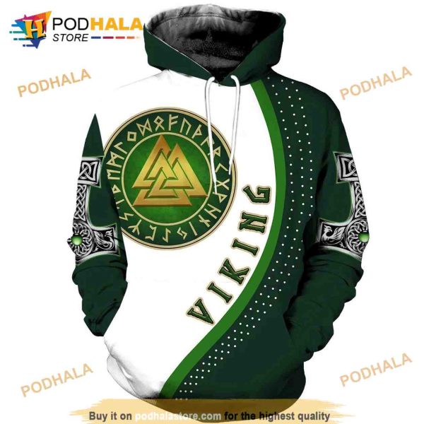 Viking New Desgin 3D All Over Printed AOP Unisex Hoodie