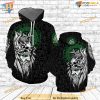 Viking Odin And Raven Green All Over Printed 3D Hoodie Sweatshirt