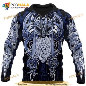 Viking Odin Special Viking Tattoo 3D Hoodie Sweatshirt