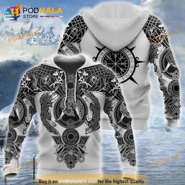 Viking Tattoo All Over Printed 3D Hoodie Sweatshirt