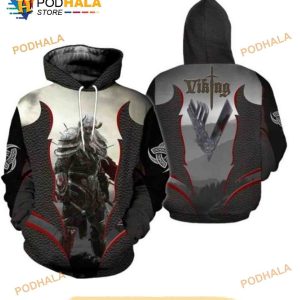 Viking Warrior Over Print 3D Hoodie