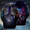 Viking Wolf Skoll And Hati 3D Hoodie Sweatshirt