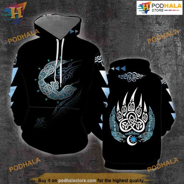 Vikings All Over Printed 3D Hoodie Sweatshirt