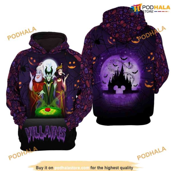 Villains Halloween Disney 3D Funny Christmas Hoodie