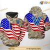 Villanova Wildcats US Flag Camo Veteran NCAA 3D Hoodie