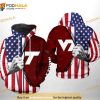 Virginia Tech Hokies NCAA US Flag All Over Print 3D Hoodie