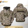 Wake Forest Demon Deacons NCAA Camo Veteran All Over Print 3D Hoodie